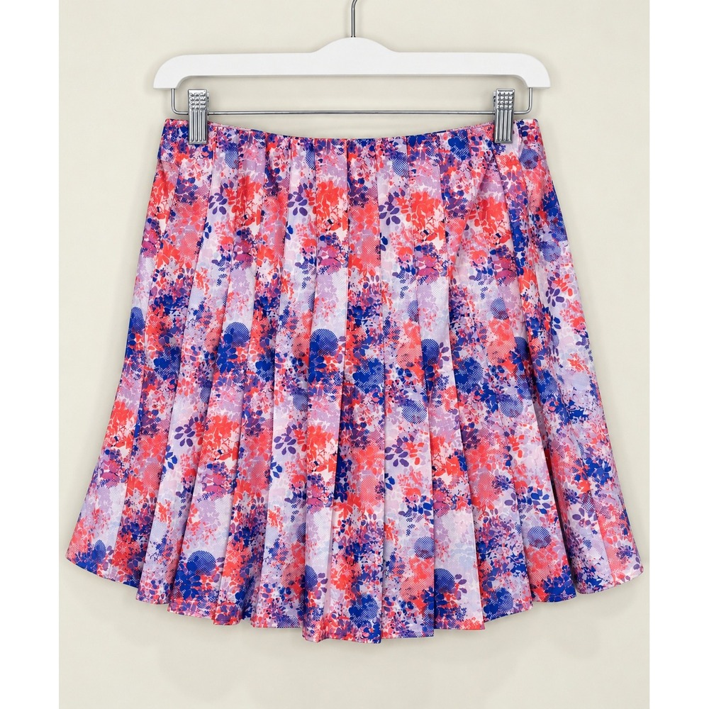 Kyodan Golf Skort Pink Blue Floral Pleated Athletic Skirt Medium NWT